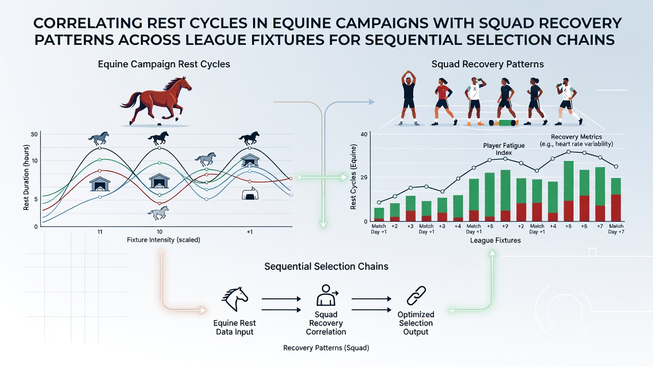 Data visualization showing equine rest cycles aligned with football squad recovery timelines across multiple leagues
