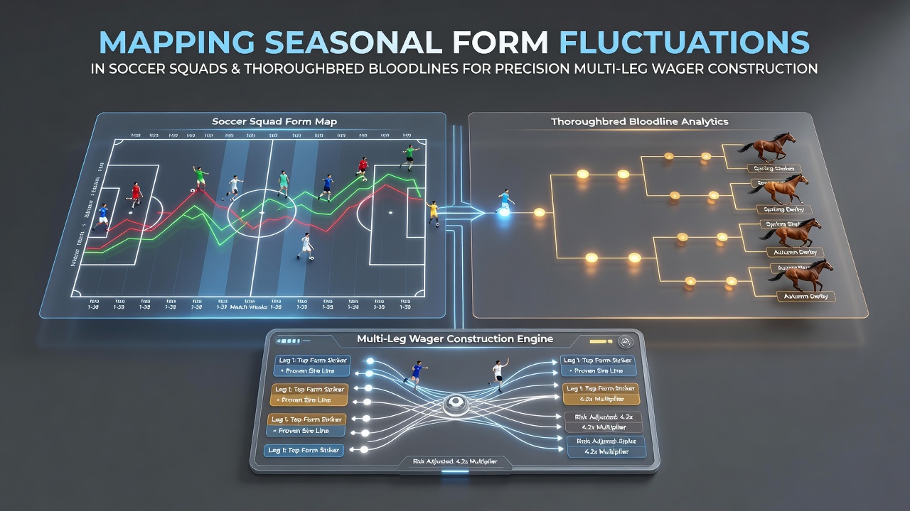 Data visualization showing seasonal performance trends across soccer leagues and thoroughbred racing circuits