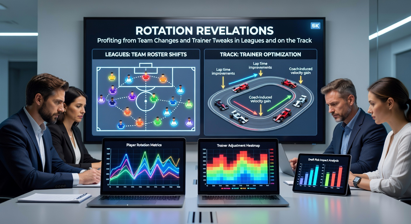 Close-up of a rotated football squad sheet next to a horse racing form guide marked with trainer gear change notes, symbolizing betting opportunities from strategic adjustments