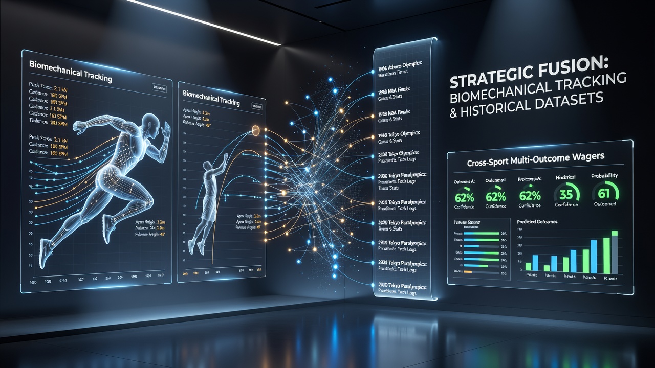 Athletes equipped with biomechanical sensors during training sessions for performance analysis
