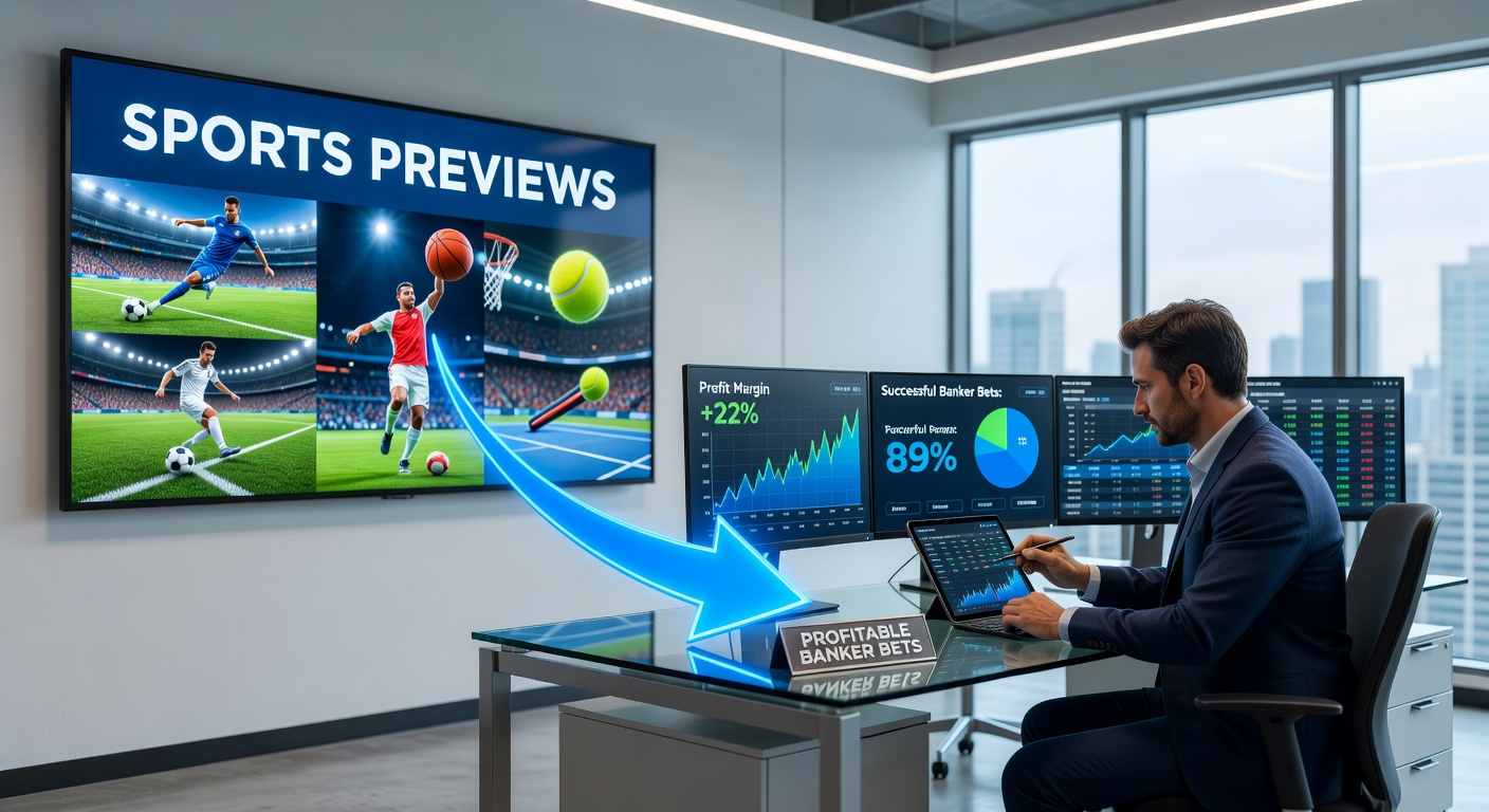 Football pitch graphic with overlaid stats from a preview, marking a confident banker bet on a home win