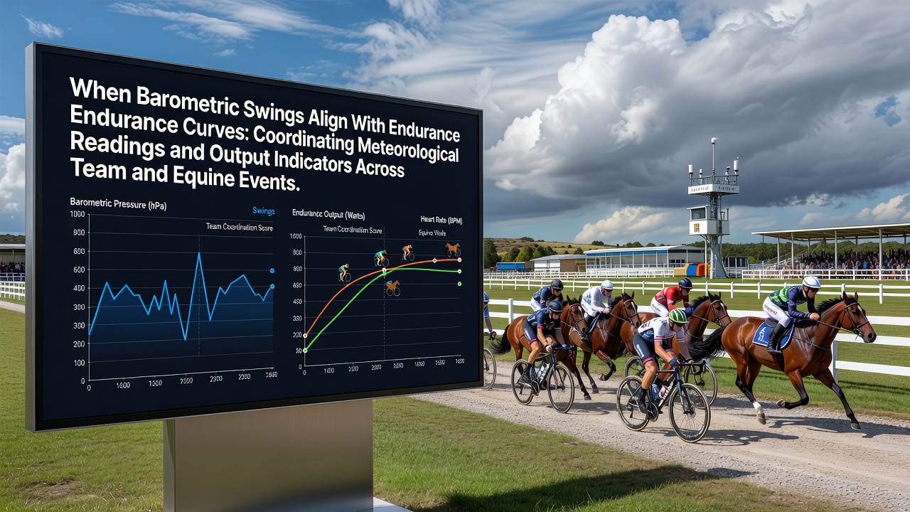 Barometric pressure monitoring equipment alongside athletic performance tracking devices in a sports science lab